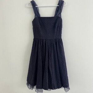 Anthropologie Girls From Savoy Blue Silk Cotton Mini A Line Dress 8